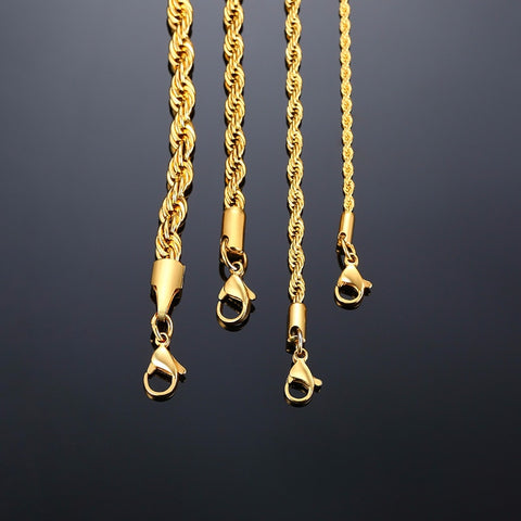 Cordões Dourados Espiga 4mm
