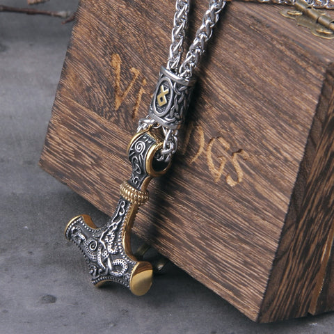 Colar Mjolnir de Thor o Deus do Trovão