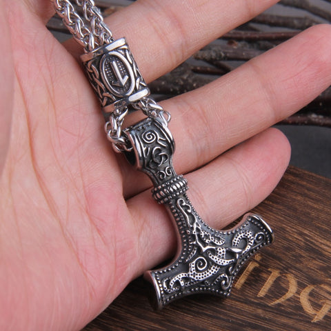 Colar Mjolnir de Thor o Deus do Trovão