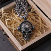 Colar Metal Skull + Caixa de Madeira